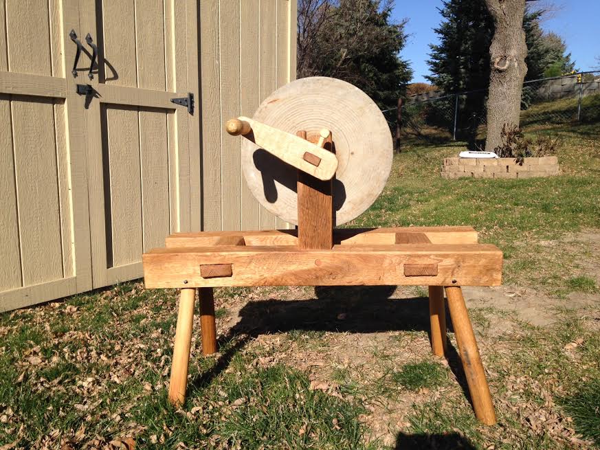 Frontier Carpenter Wooden Grindstone Frame