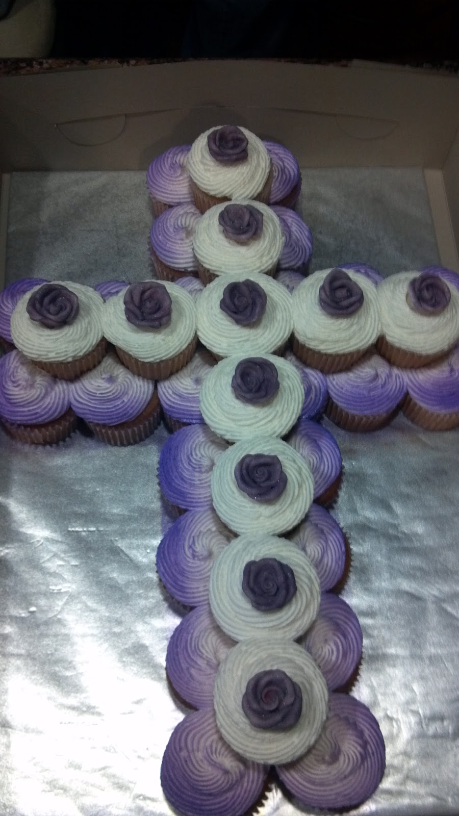 C &amp; G Cakes 1st Communion Cross Cupcake Cake