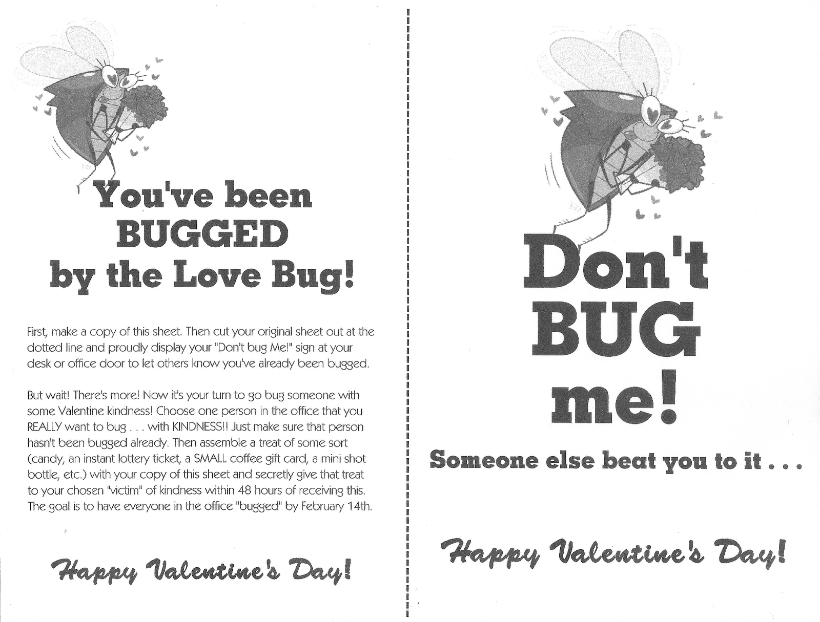 Jen's Happy Place: You've Been BUGGED!! ~ Valentine Office Fun!1600 x 1215
