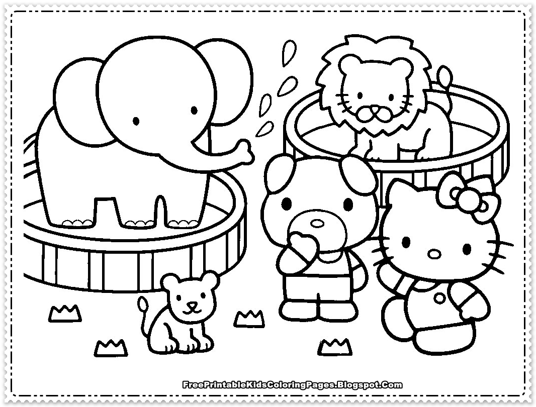 Hello Kitty Coloring Pages For Girls - Free Printable Kids Coloring Pages