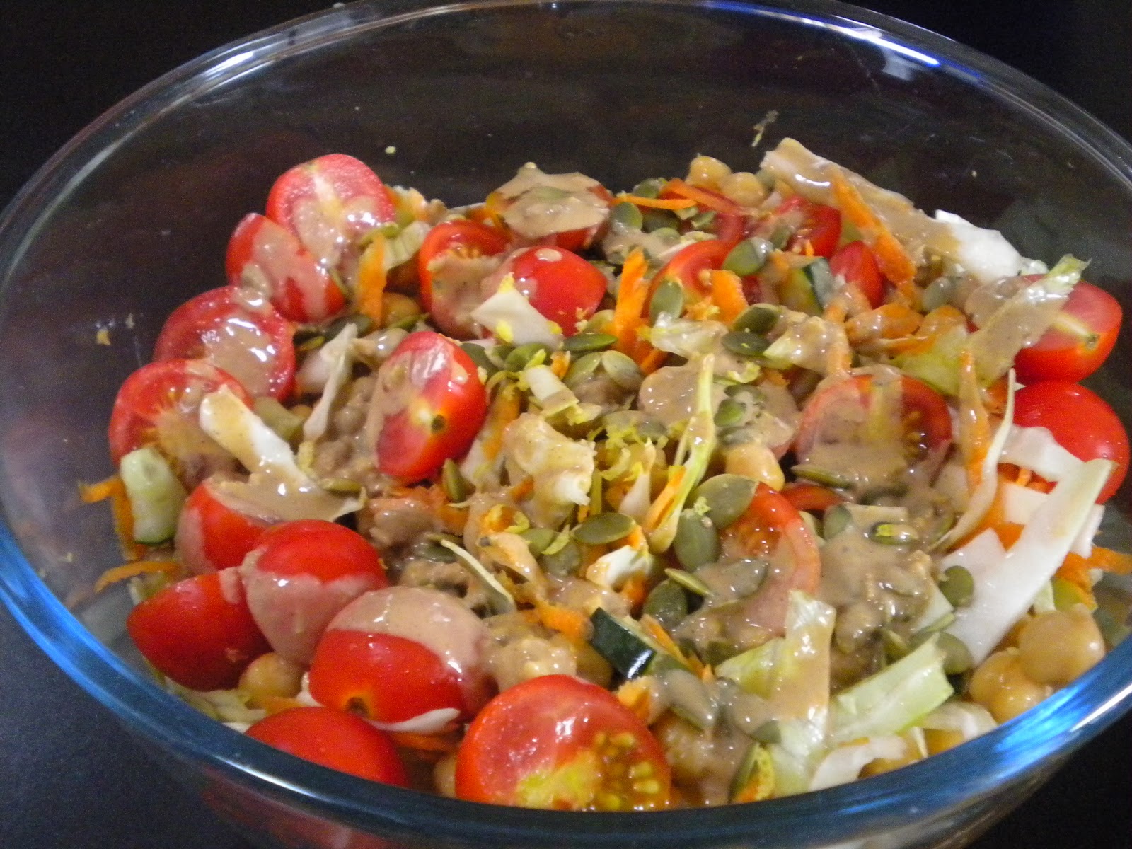 Gormandize Chickpea and Cabbage Salad with Tahini Dressing