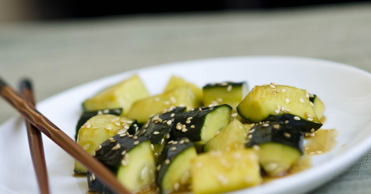 Soy & Sesame Marinated Cucumbers & Giveaway Winner! Cooking.In.College