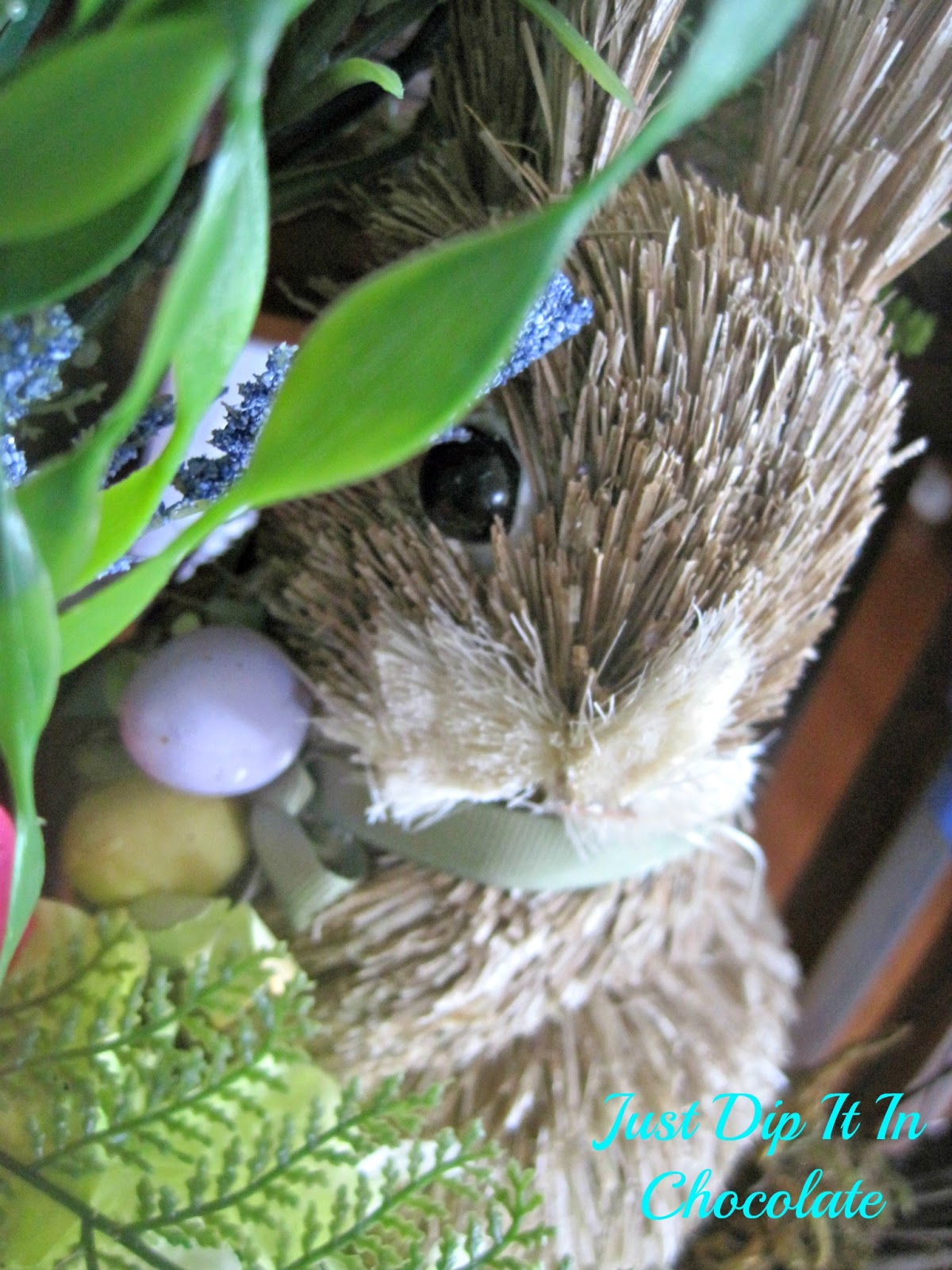 Just Dip It In Chocolate Rabbit Burrow Spring Wreath