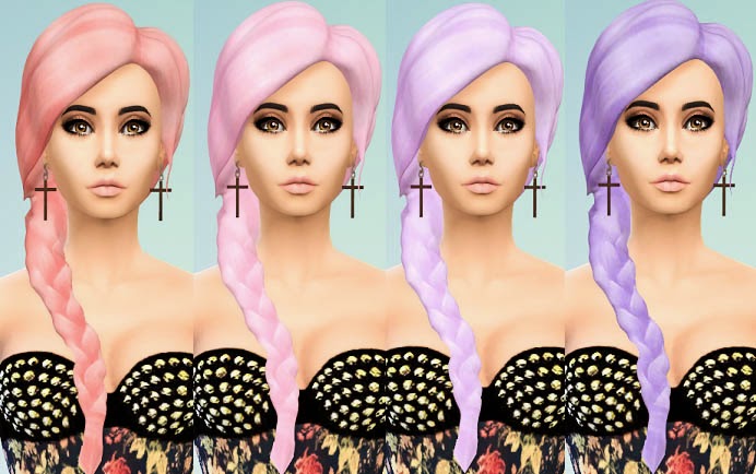 3. Sims 2 Hair: Blue Flashing Hair Recolor - wide 5