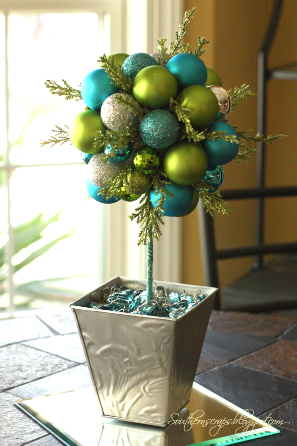 DIY ornament topiary