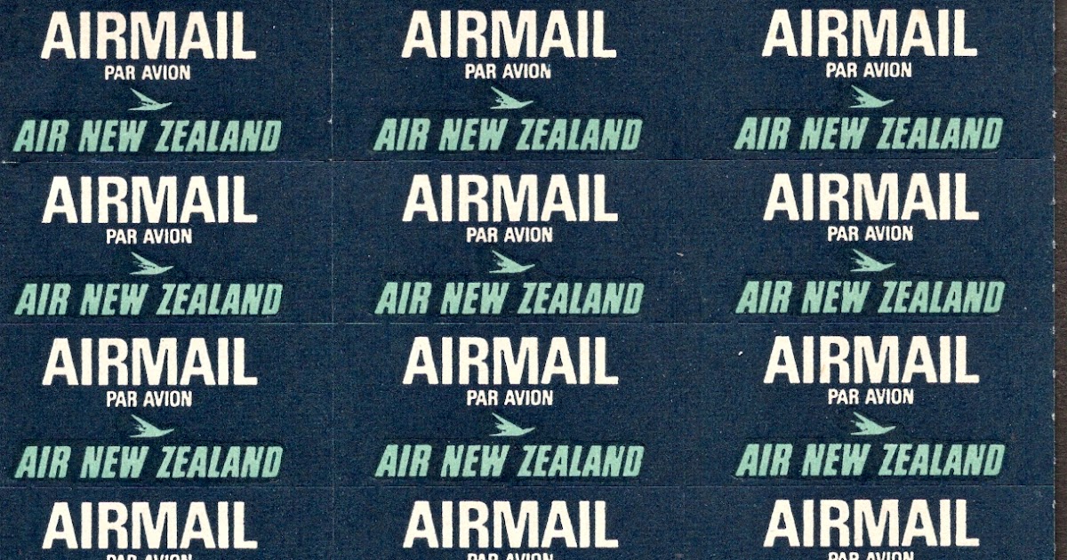 International Airmail And Priority Mail Labels New Zealand "Air New