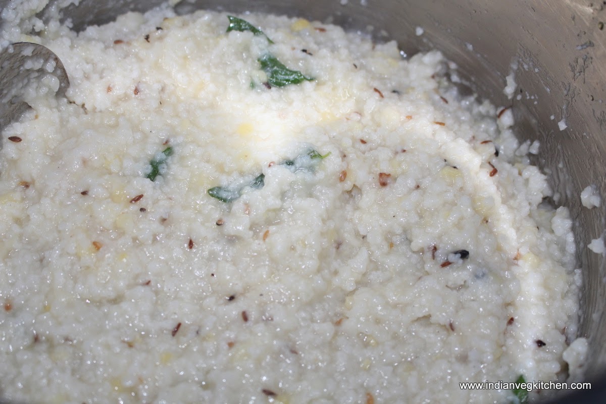 IndianVegKitchen Kuthiraivali Pongal Barnyard Millet Pongal