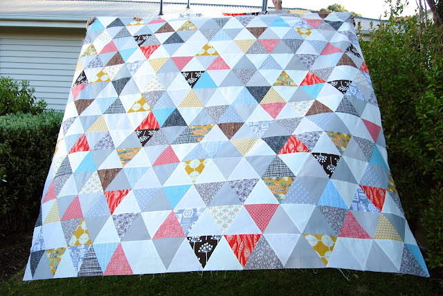 Sixty degree triangle quilt