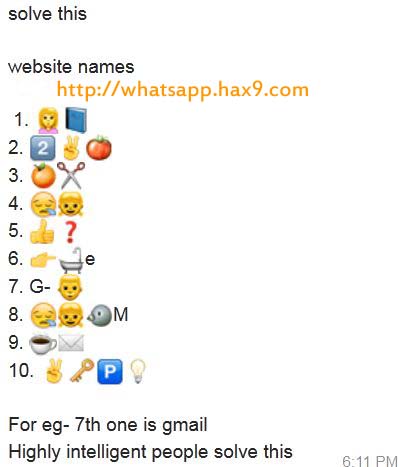 Solve this Website Nams Whatsapp Quiz