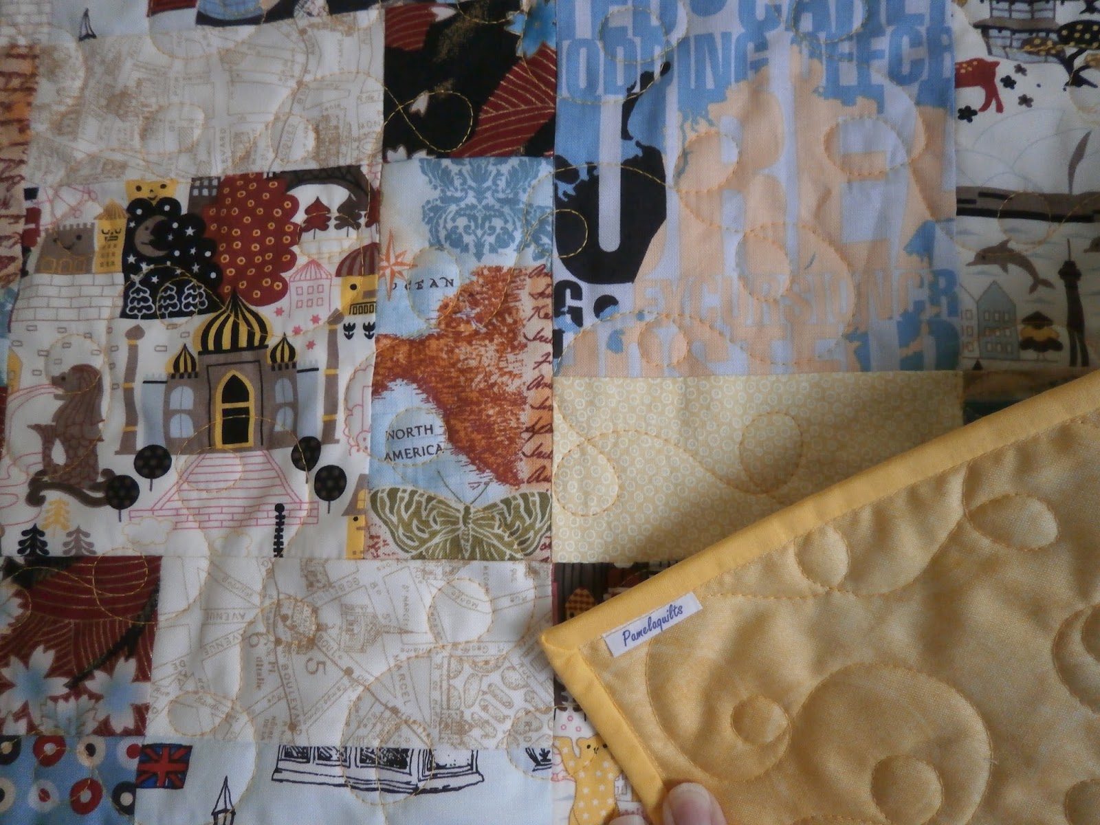 Pamelaquilts Travel Themed Baby Quilt 2