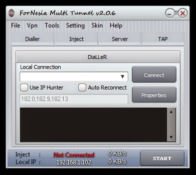 Inject Tunnel Telkomsel Tri XL ForNesia Multi Tunnel v2.0.6