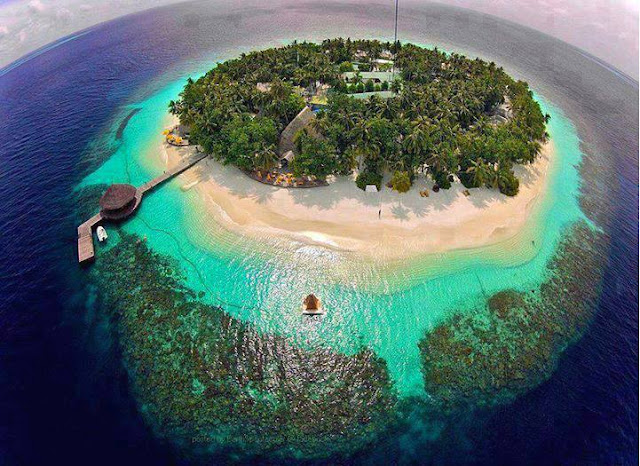 Paradise Island in the Maldives.