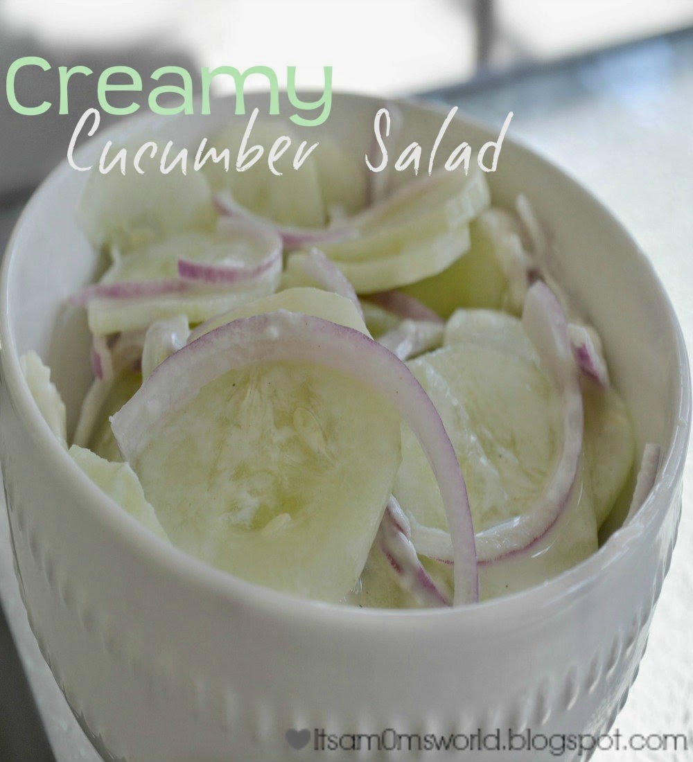 It's A Mom's World Creamy Cucumber Salad