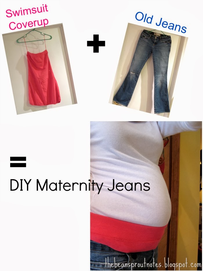The Bean Sprout Notes Lookie What I Made DIY Maternity Jeans