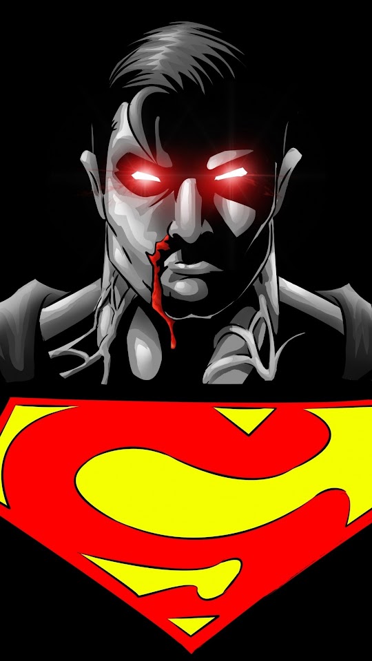 Superman Superhero Black Background Android Wallpaper