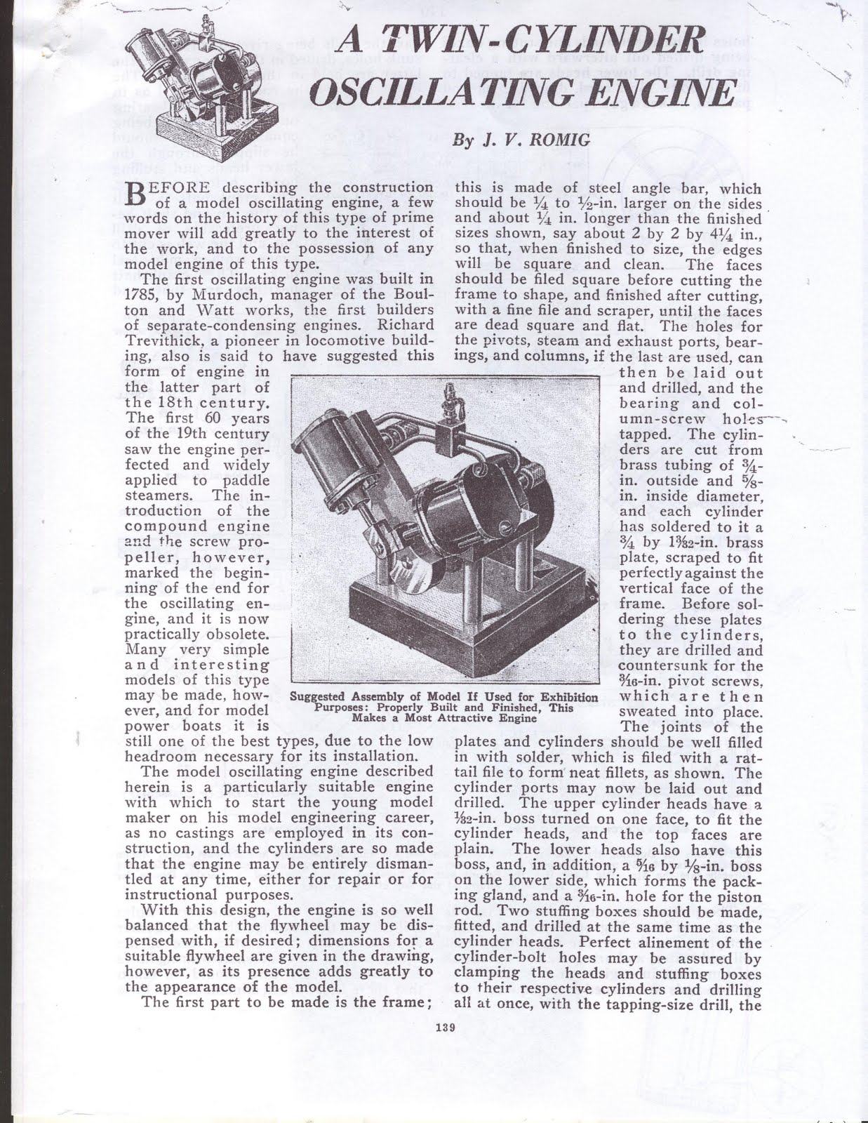 Vintage Plans Free Plans. Build Model Steam Engines