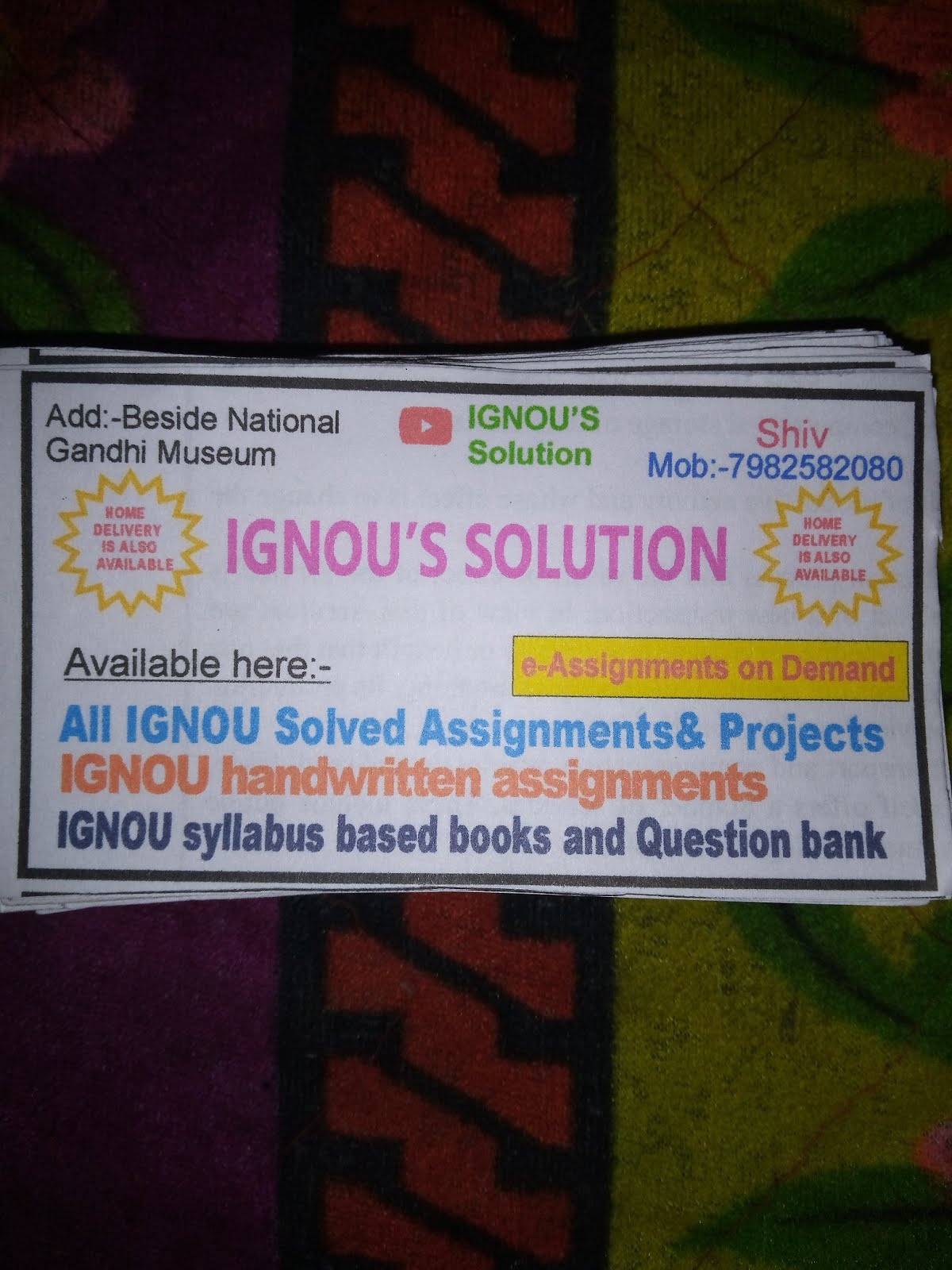 IGNOU'S Solution