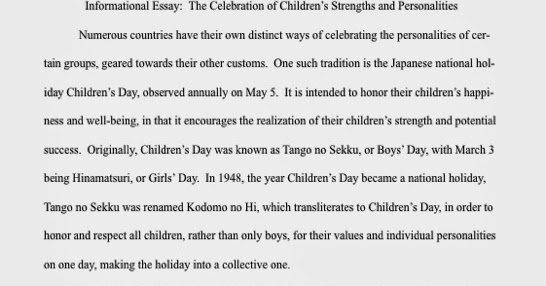 informational essay