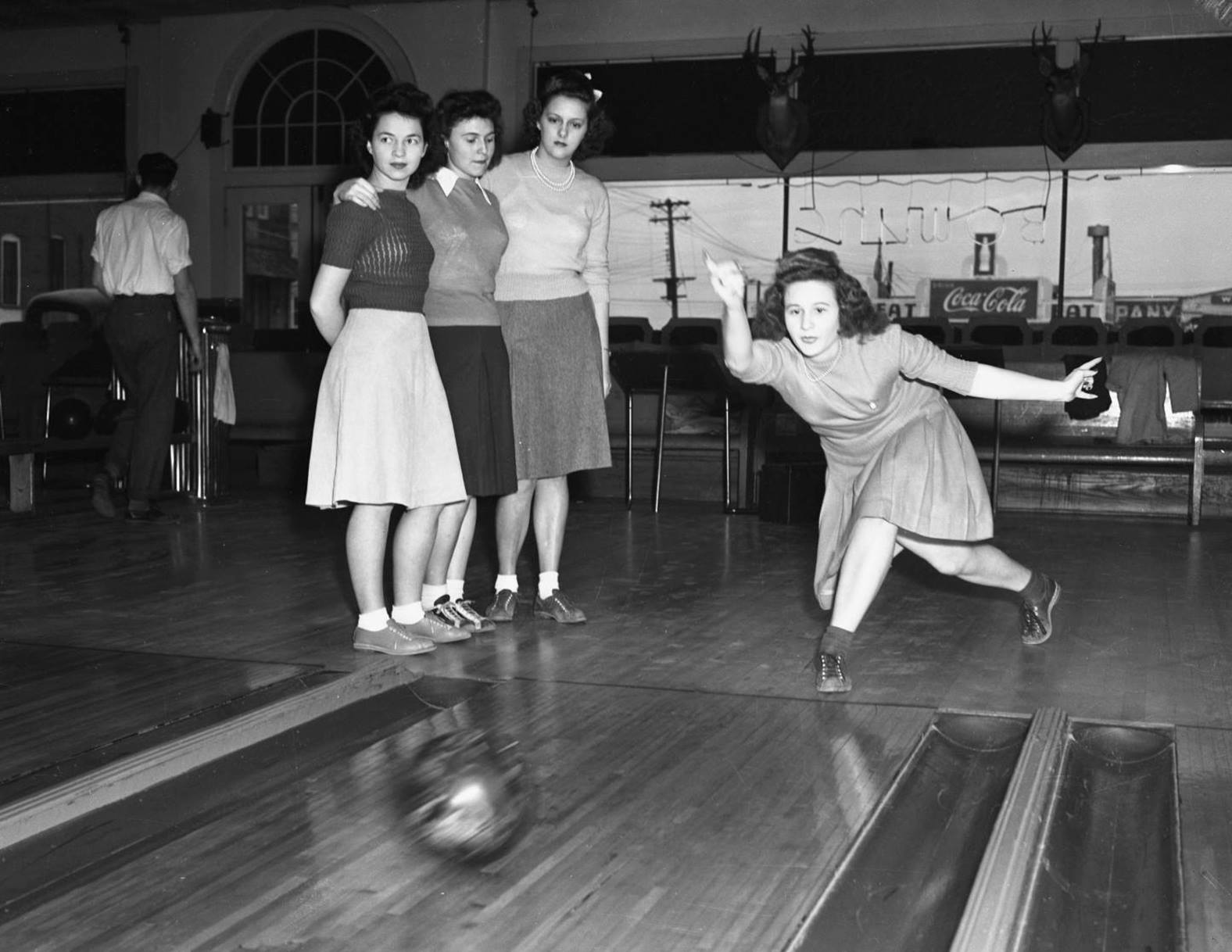 Bowling in Denton, Texas, 1942 vintage everyday