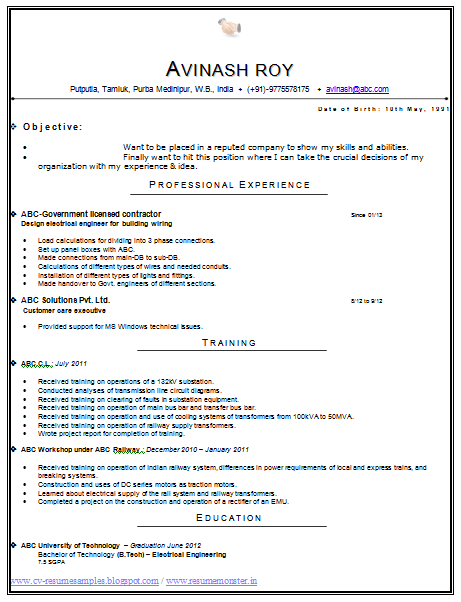 new resume format download