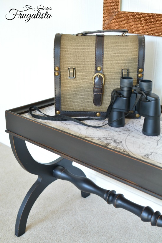 Old World Map Coffee Table Makeover The Interior Frugalista