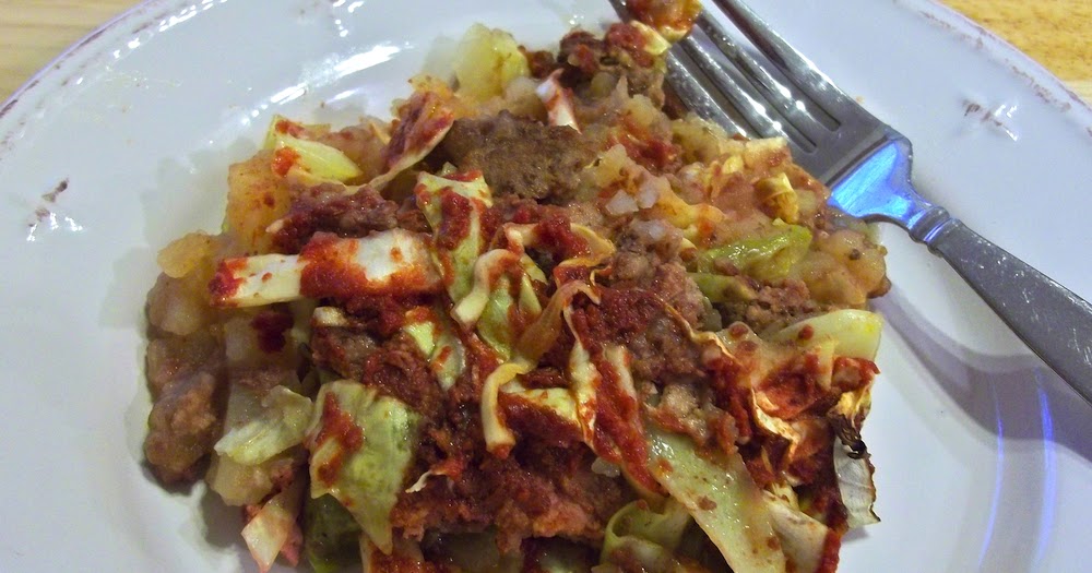 Stealthy Mom Beef, Cabbage and Potatoes Bake (gluten free)