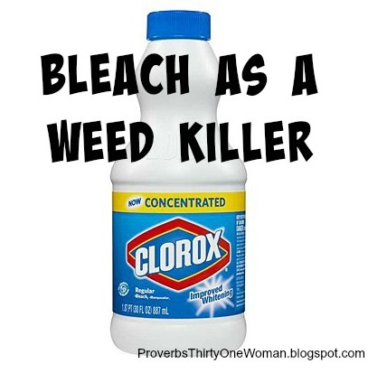 How do you use bleach for a weed killer?