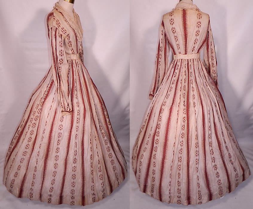 All The Pretty Dresses Mid 1860's Sheer cotton wrapper/dress