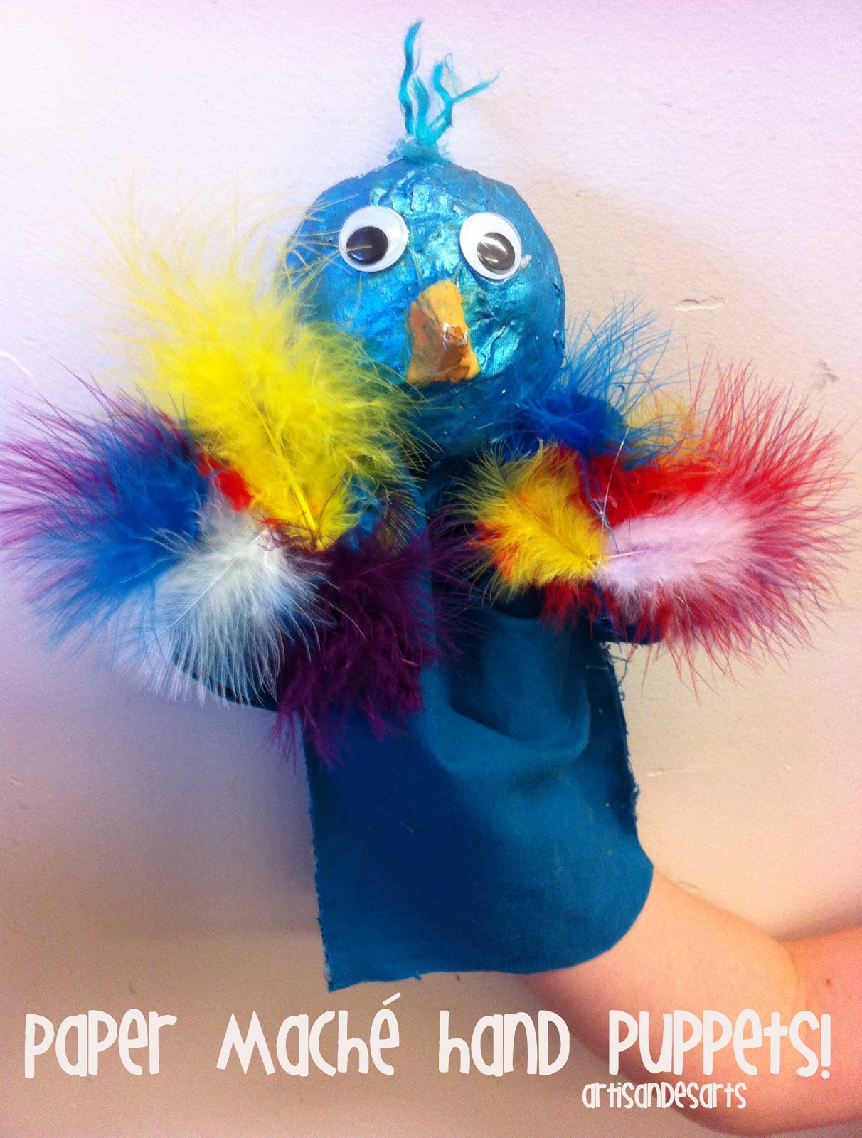 artisan des arts Paper mache hand puppets grade 5/6