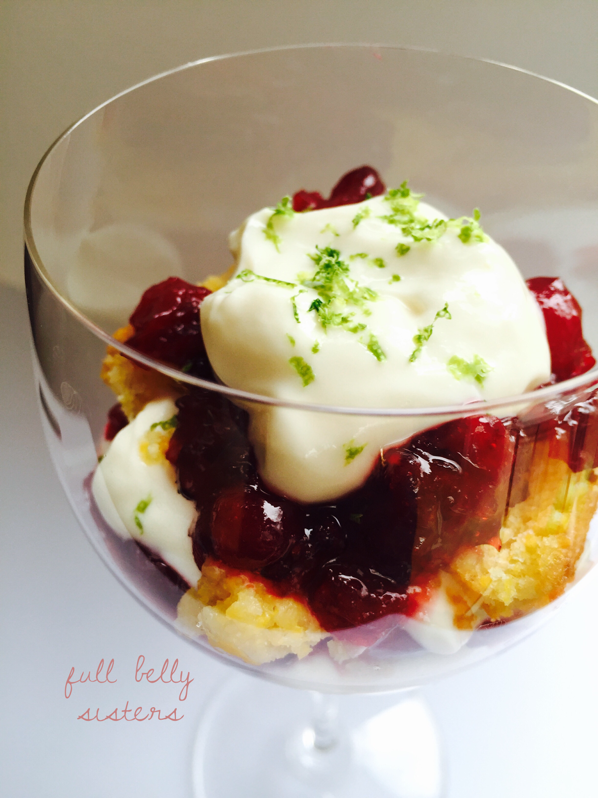 Greek Yogurt Cornbread Cranberry Trifle