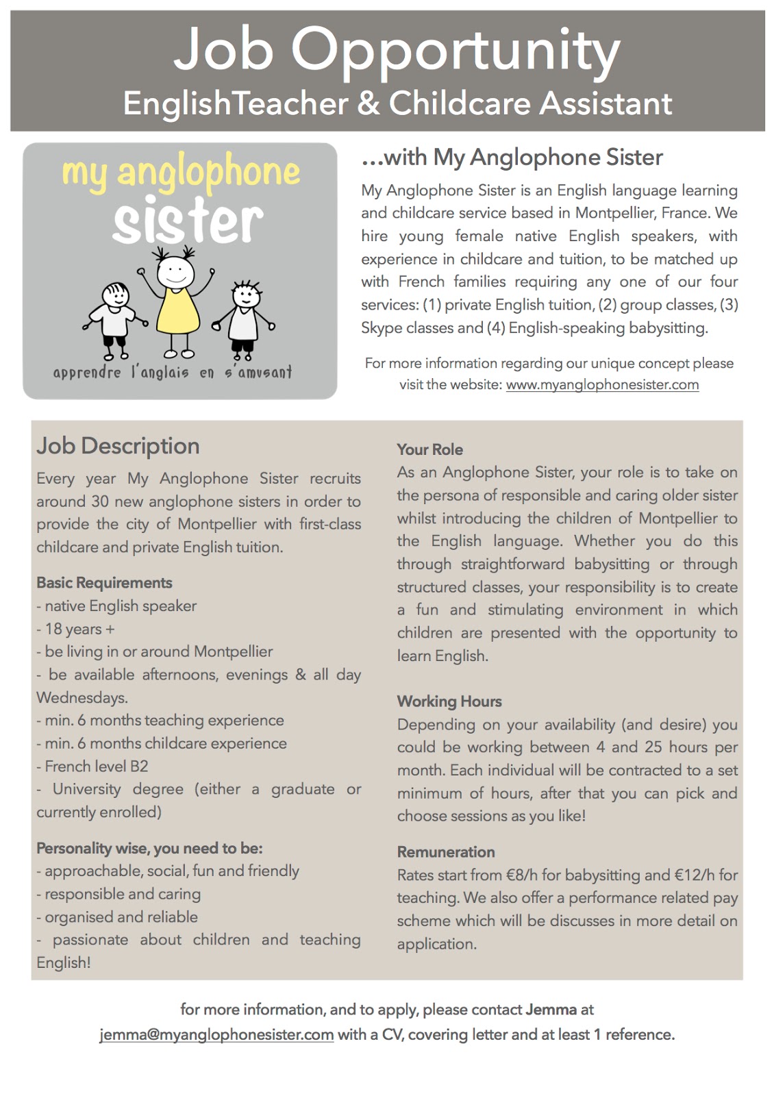 english teacher job description