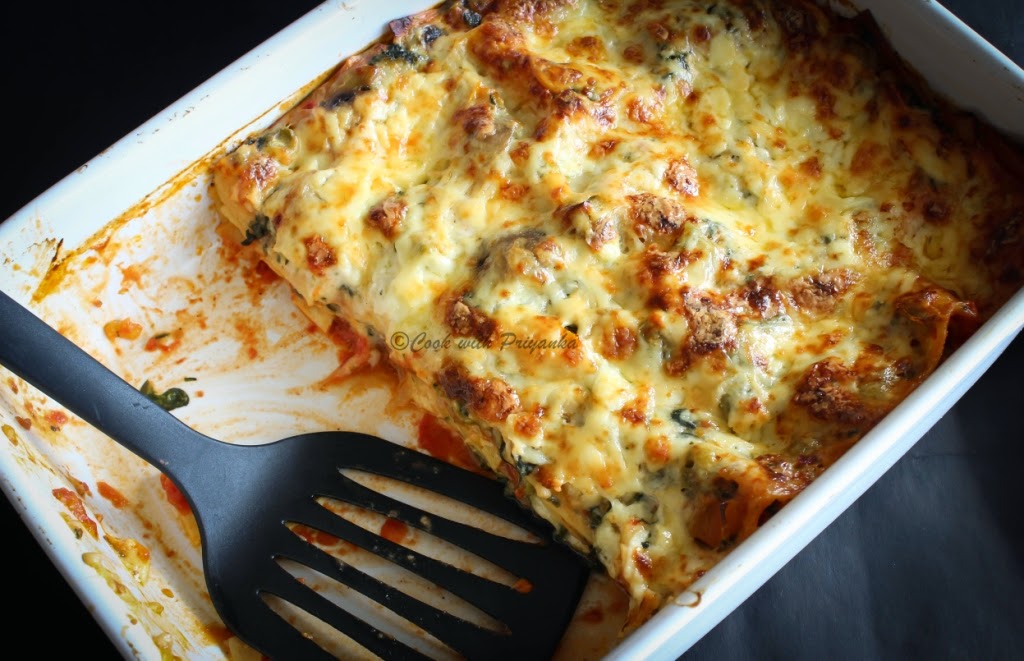 Cook with Priyanka Vegetable Lasagna from scratch