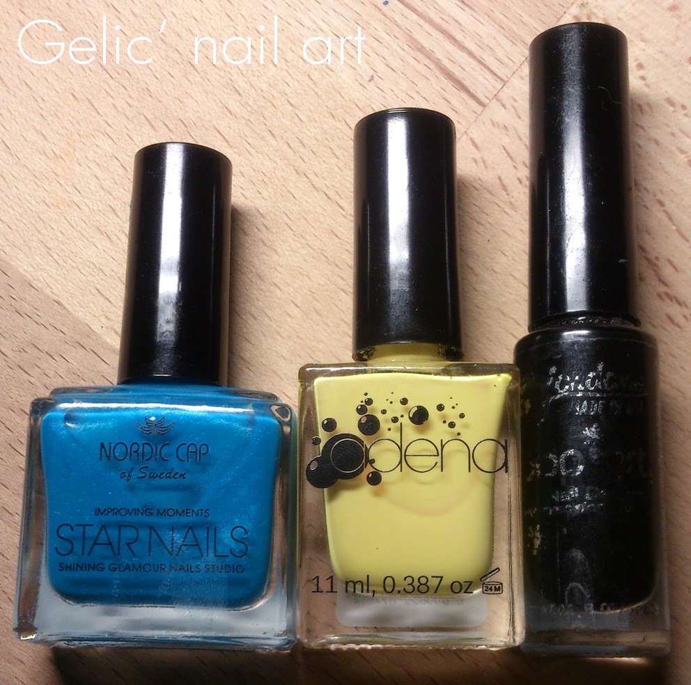 Gelic' nail art Brazil Golden trumpet tree nail art