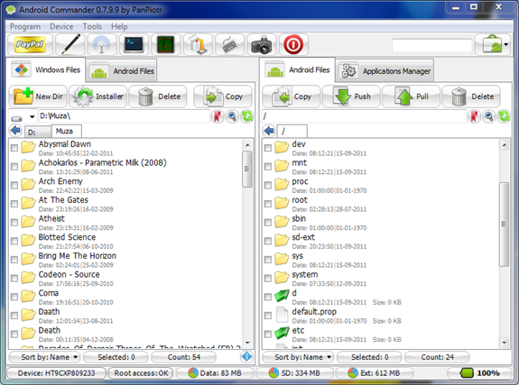 Gestiona archivos y aplicaciones en Android con Android Commander