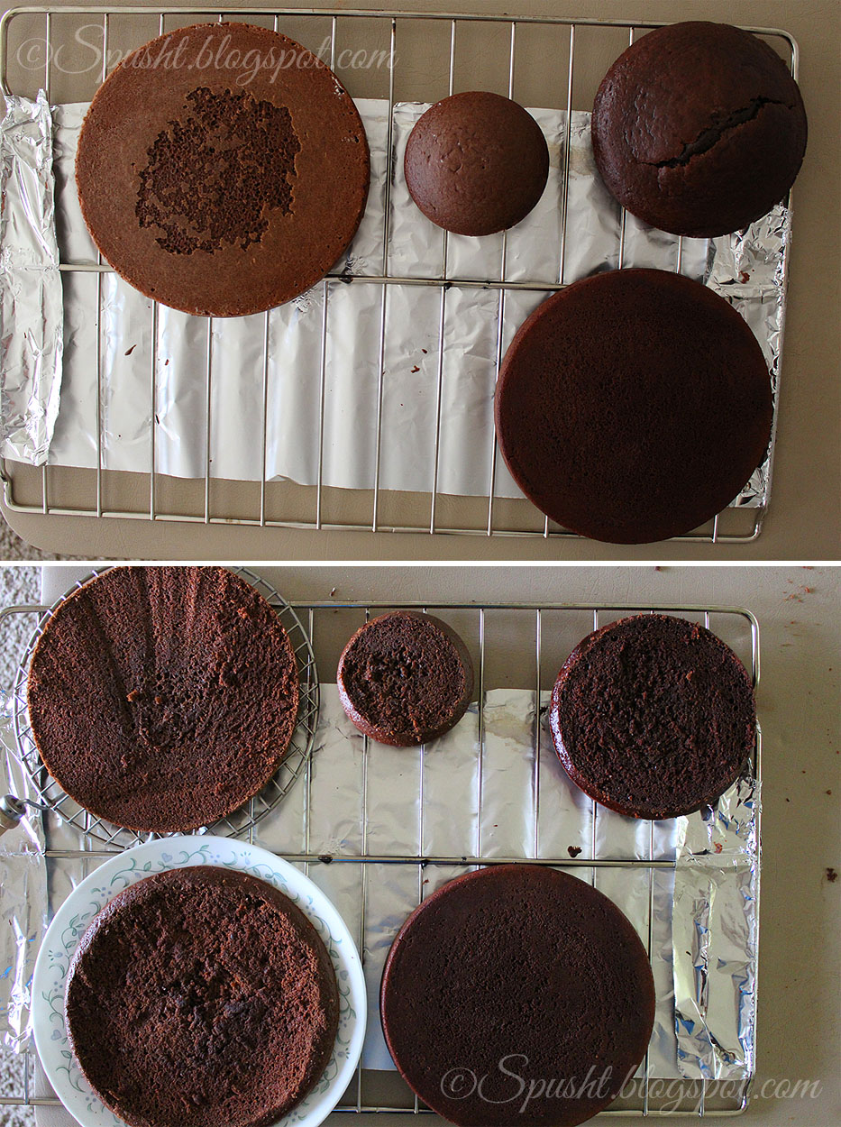 Spusht baking and decorating a three tier cake at home