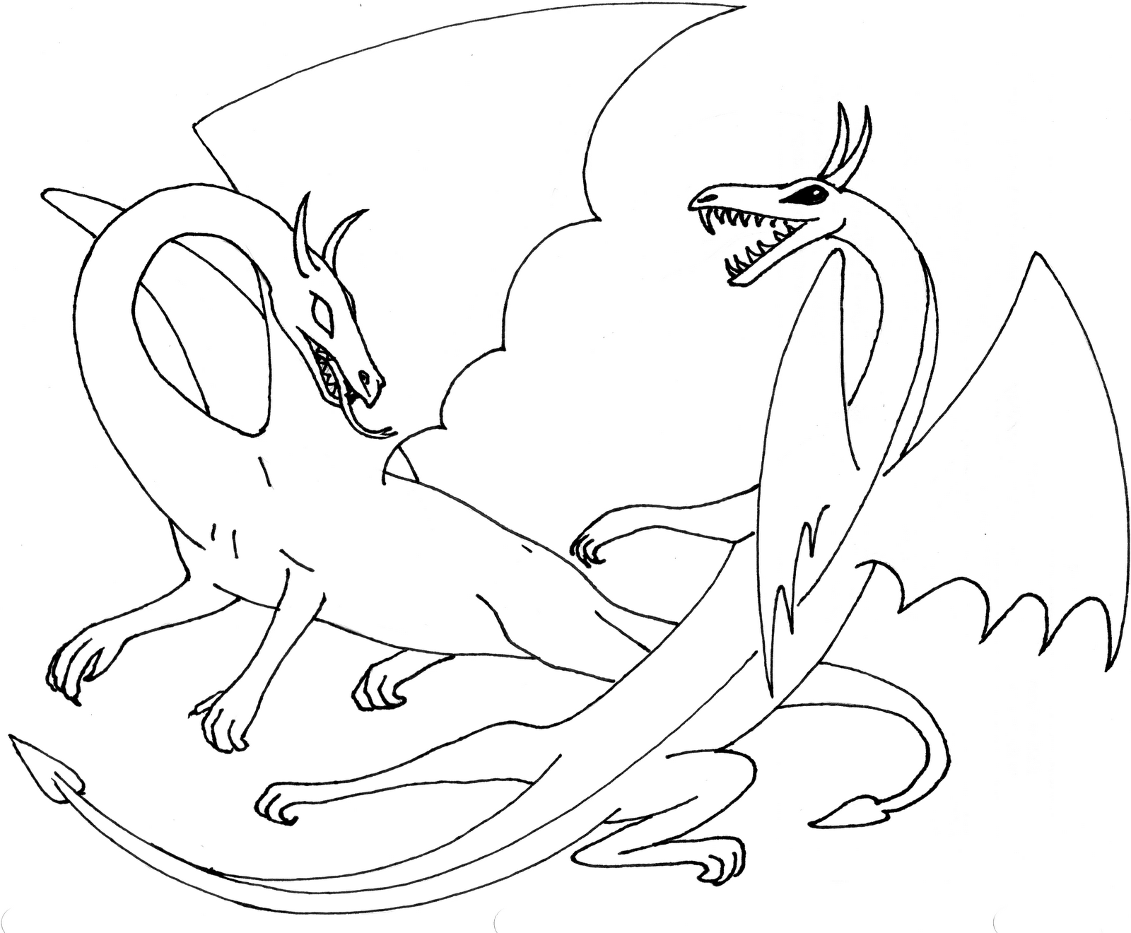 knight and dragon coloring pages