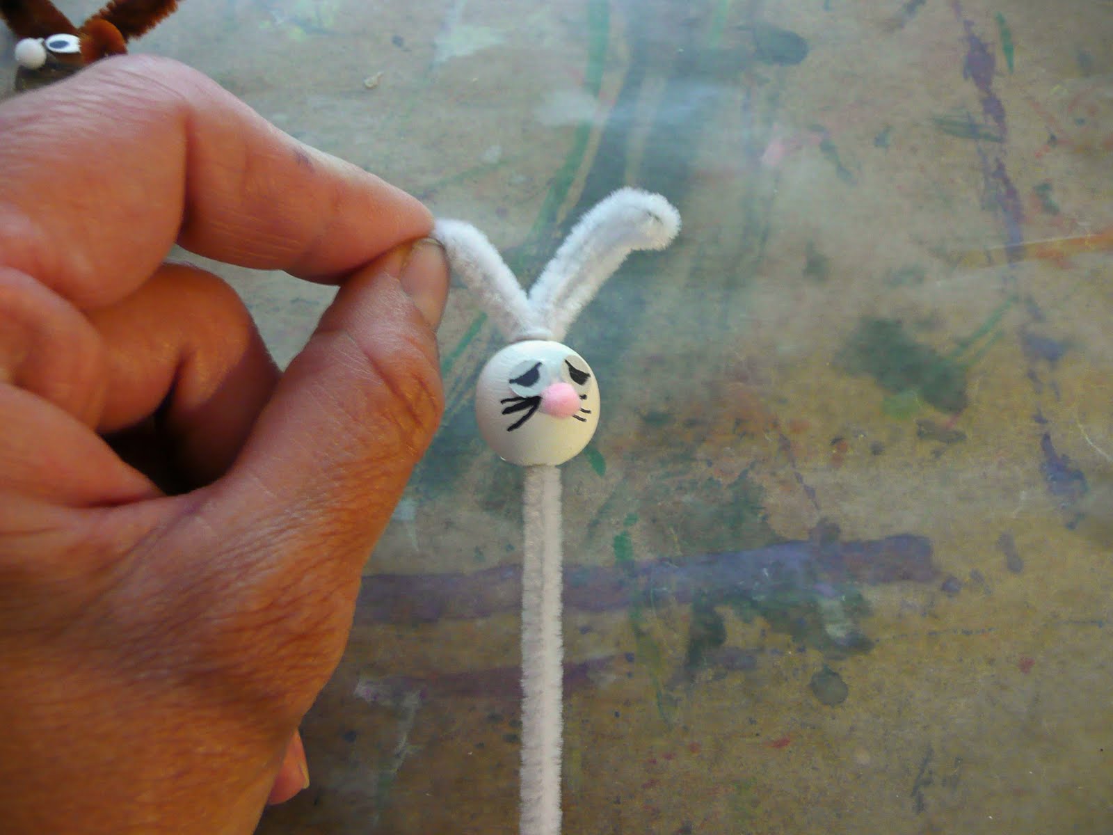 that artist woman Wool Roving Bunnies