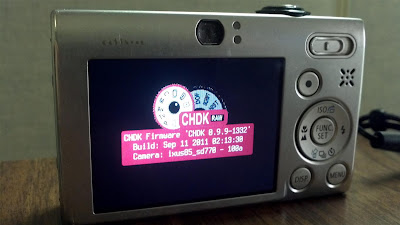 How to use CHDK with Canon Camera, start up screen How to use CHDK with Canon Camera, start up screen