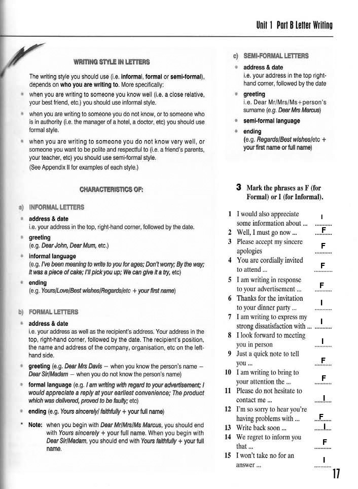 English exercises: Read the rubric and underline the key words. Then ...