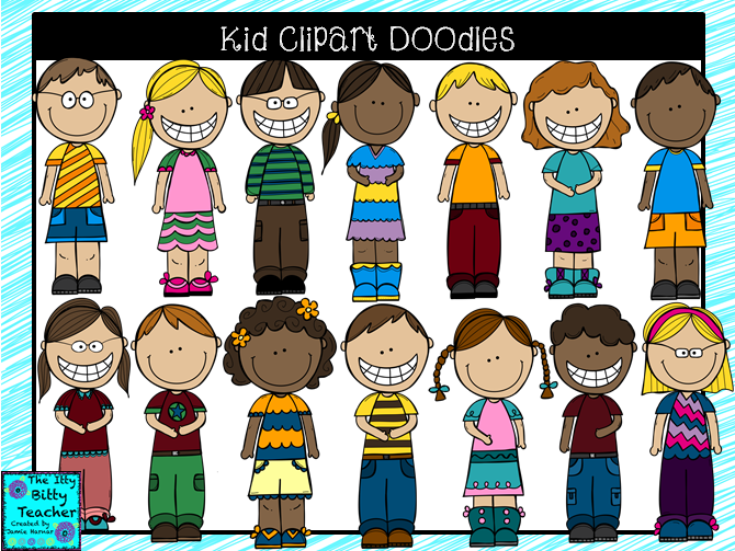http://www.teacherspayteachers.com/Product/Kids-Clipart-Doodles-1400152