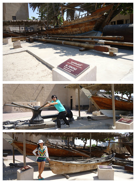 wooden boats at Ajman Museum