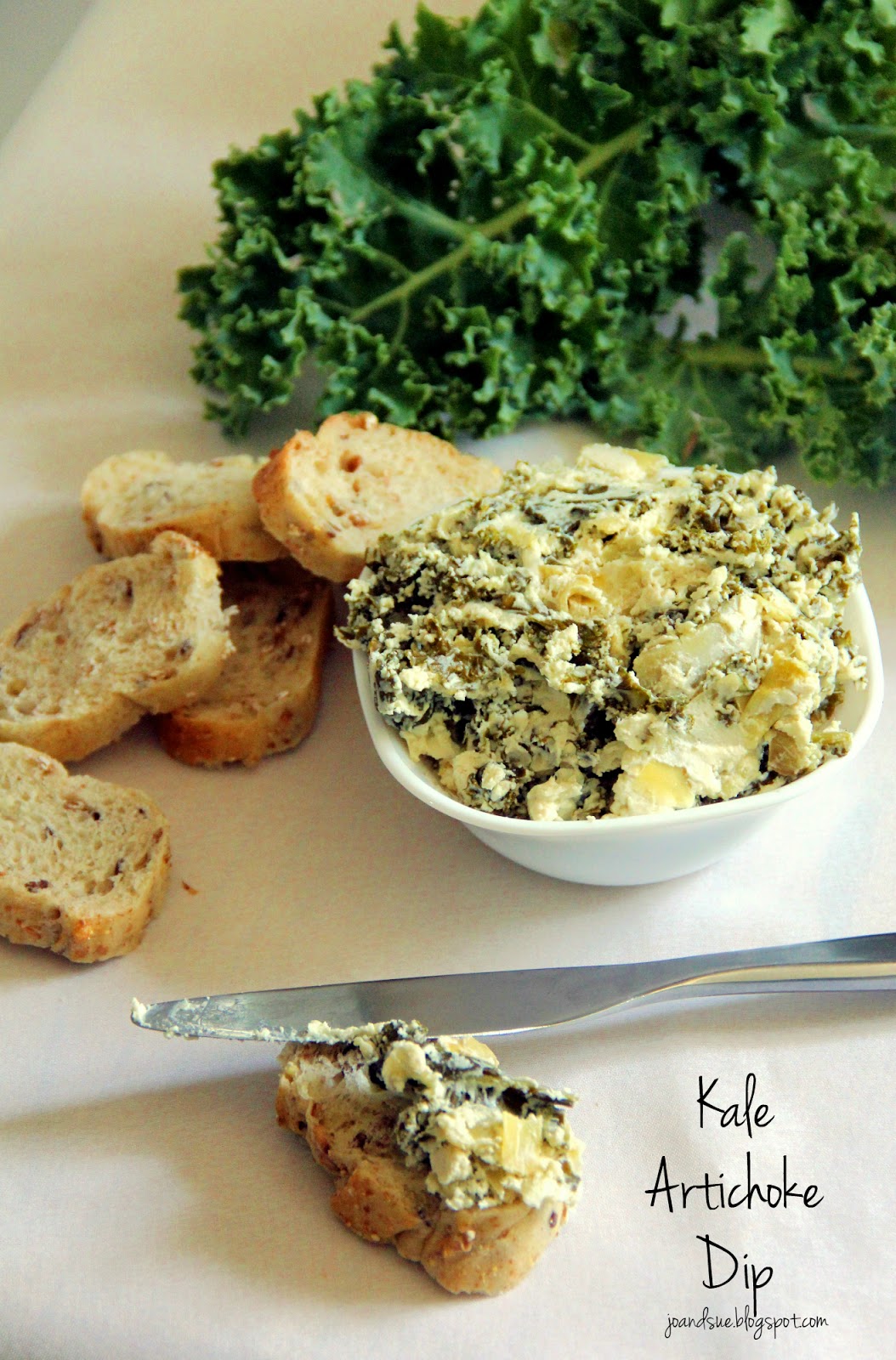 Jo and Sue Kale Artichoke Dip (Crock Pot)