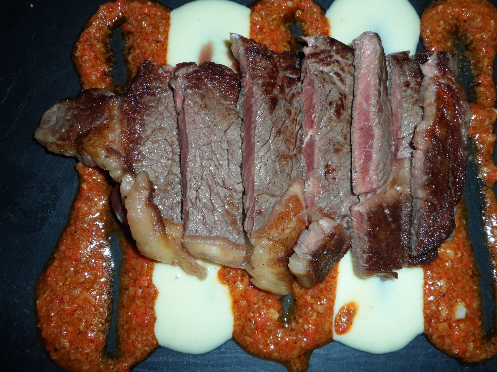 What's Cooking? Sirloin steak with two sauces