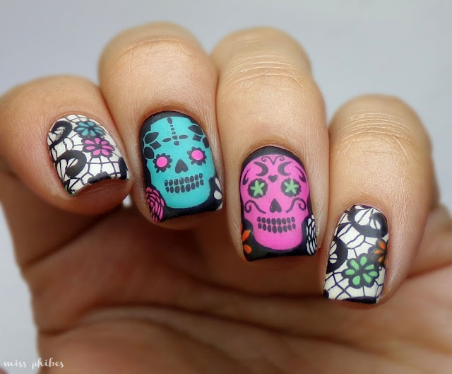 Nail Art Dia de los muertos