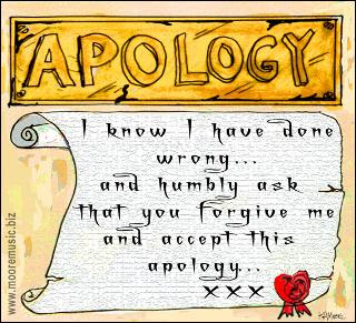 Pictures Of Apology