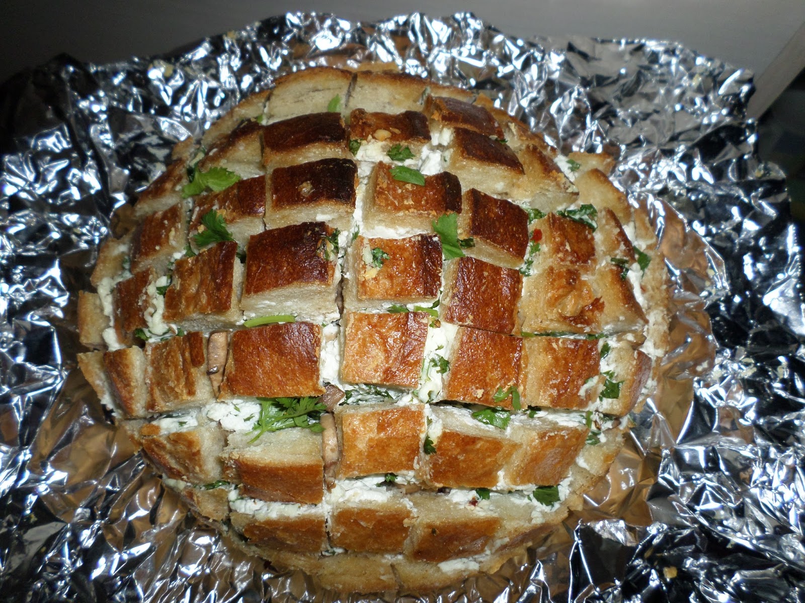 Passion Kneaded Goat Cheese and Mushroom Party Bread