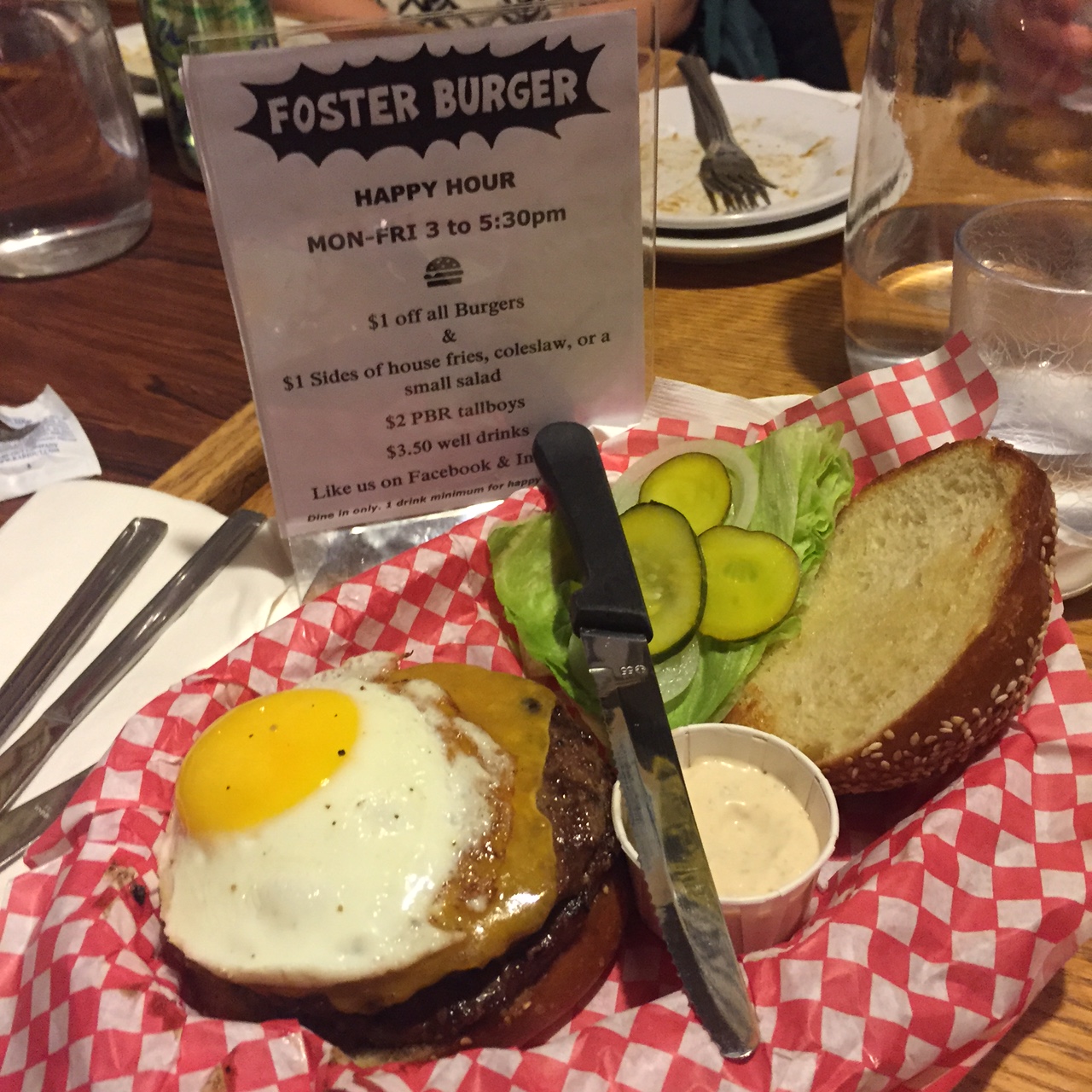 Oregon Hamburger Review the DOUBLE Foster w/ egg, Foster Burger, Portland, OR