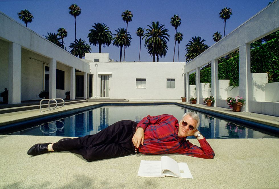 Steve Martin at home in beverly hill c1987