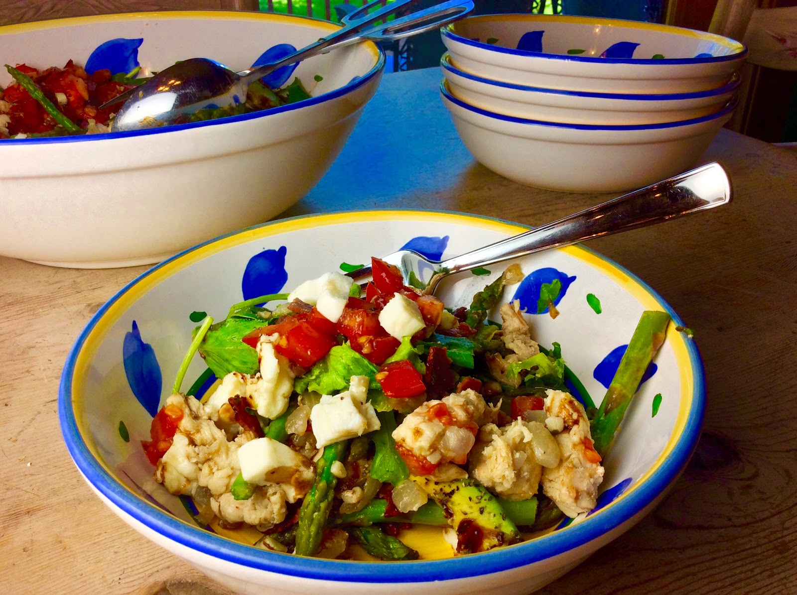 Food Fitness by Paige "Easy Caprese" Asparagus Chicken Salad