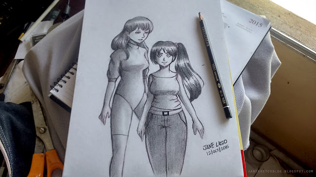 Dibujo de chicas en estilo manga 